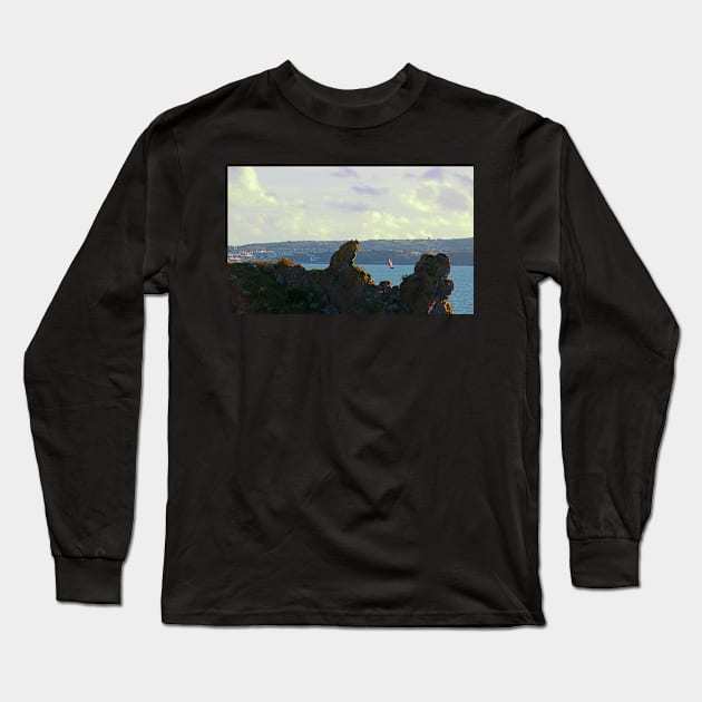 Brixham Trawler from Torquay Long Sleeve T-Shirt by Graz-Photos